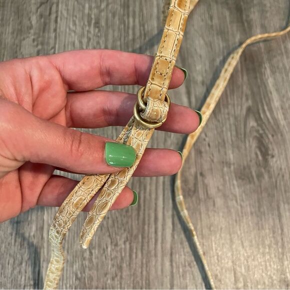 HOBO Tan Patent Leather Croc Embossed Crossbody Bag - Picture 11 of 11